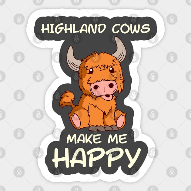 Highland Cow Scotland Scottish Cattle Sticker by Linco